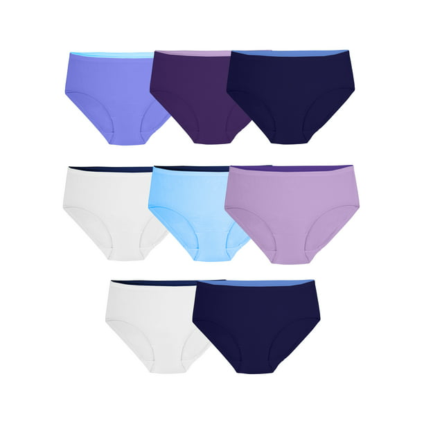 5//S Fruit of the Loom Women/'s Breathable Micro-Mesh Low-Rise Brief 8pk